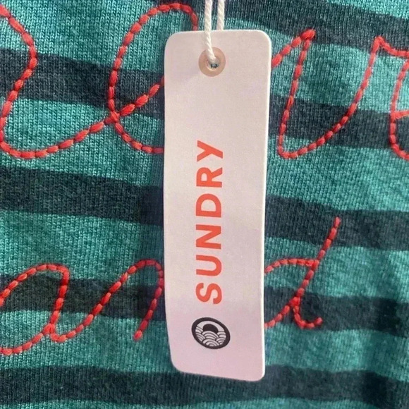 Sundry Forever Striped Cross Back Sweatshirt Size Medium - Picture 5 of 6